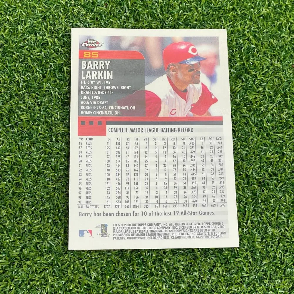 2000 Topps Chrome Barry Larkin #85 Cincinnati Reds